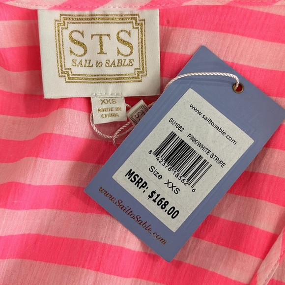 STS Sail to Sable Punk White Stripe Cover Up Swim Dress SU1862 $168 - Picture 3 of 3